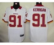 nike nfl jerseys washington redskins #91 kerrigan white[elite]