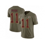 Men Nike Washington Redskins #11 Terrelle Pryor Limited Olive 2017 Salute to Service NFL Jersey