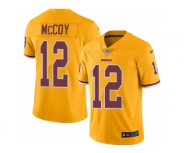 Men Nike Washington Redskins #12 Colt McCoy Limited Gold Rush Vapor Untouchable NFL Jerse