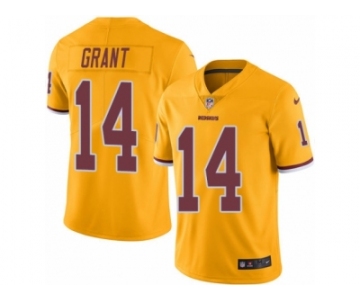 Men Nike Washington Redskins #14 Ryan Grant Limited Gold Rush Vapor Untouchable NFL Jersey