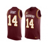 Men Nike Washington Redskins #14 Ryan Grant Limited Red Player Name & Number Tank Top NFL Jersey