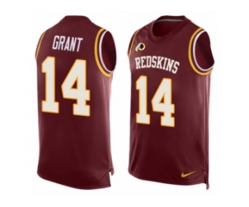 Men Nike Washington Redskins #14 Ryan Grant Limited Red Player Name & Number Tank Top NFL Jersey