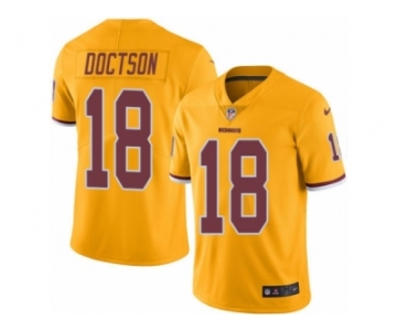 Men Nike Washington Redskins #18 Josh Doctson Limited Gold Rush Vapor Untouchable NFL Jersey