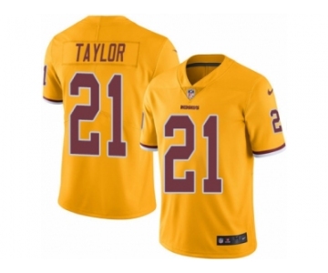 Men Nike Washington Redskins #21 Sean Taylor Limited Gold Rush Vapor Untouchable NFL Jersey