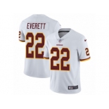 Men Nike Washington Redskins #22 Deshazor Everett White Vapor Untouchable Limited Player NFL Jersey