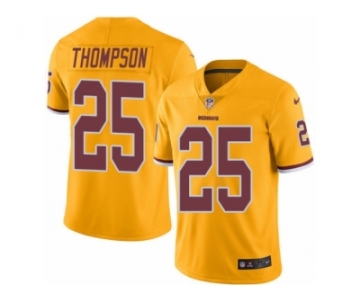 Men Nike Washington Redskins #25 Chris Thompson Limited Gold Rush Vapor Untouchable NFL Jersey