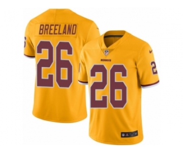 Men Nike Washington Redskins #26 Bashaud Breeland Limited Gold Rush Vapor Untouchable NFL Jersey