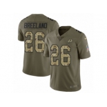 Men Nike Washington Redskins #26 Bashaud Breeland Limited Olive Camo 2017 Salute to Service NFL Jersey