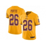 Men Nike Washington Redskins #26 Clinton Portis Limited Gold Rush Vapor Untouchable NFL Jersey