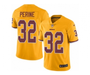 Men Nike Washington Redskins #32 Samaje Perine Limited Gold Rush Vapor Untouchable NFL Jersey