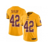 Men Nike Washington Redskins #42 Charley Taylor Limited Gold Rush Vapor Untouchable NFL Jersey