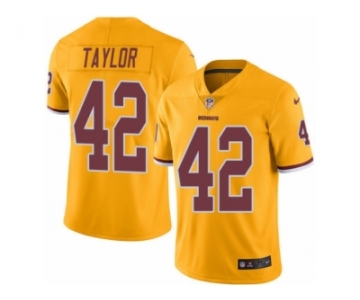 Men Nike Washington Redskins #42 Charley Taylor Limited Gold Rush Vapor Untouchable NFL Jersey