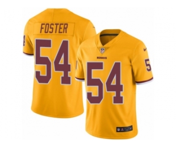 Men Nike Washington Redskins #54 Mason Foster Limited Gold Rush Vapor Untouchable NFL Jersey