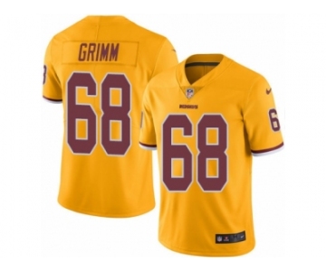 Men Nike Washington Redskins #68 Russ Grimm Limited Gold Rush Vapor Untouchable NFL Jersey