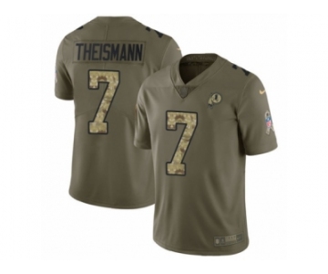 Men Nike Washington Redskins #7 Joe Theismann Limited Olive Camo 2017 Salute to Service NFL Jersey