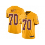 Men Nike Washington Redskins #70 Sam Huff Limited Gold Rush Vapor Untouchable NFL Jersey