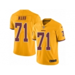 Men Nike Washington Redskins #71 Charles Mann Limited Gold Rush Vapor Untouchable NFL Jersey