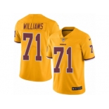 Men Nike Washington Redskins #71 Trent Williams Limited Gold Rush Vapor Untouchable NFL Jersey