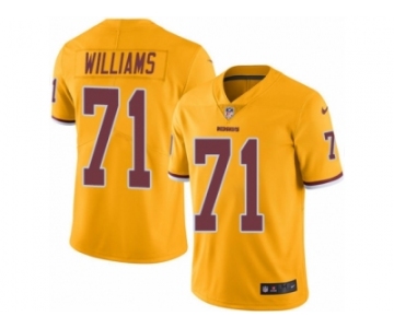 Men Nike Washington Redskins #71 Trent Williams Limited Gold Rush Vapor Untouchable NFL Jersey