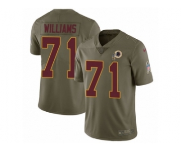 Men Nike Washington Redskins #71 Trent Williams Limited Olive 2017 Salute to Service NFL Jersey