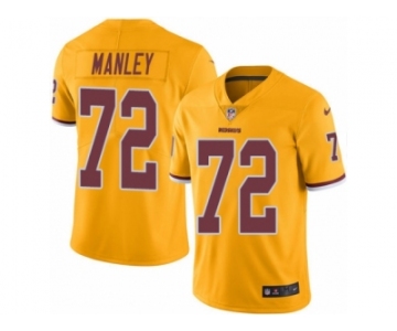 Men Nike Washington Redskins #72 Dexter Manley Limited Gold Rush Vapor Untouchable NFL Jersey