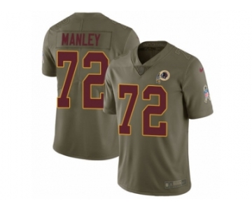 Men Nike Washington Redskins #72 Dexter Manley Limited Olive 2017 Salute to Service NFL Jersey