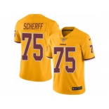 Men Nike Washington Redskins #75 Brandon Scherff Limited Gold Rush Vapor Untouchable NFL Jersey