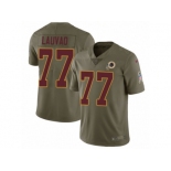 Men Nike Washington Redskins #77 Shawn Lauvao Limited Olive 2017 Salute to Service NFL Jersey