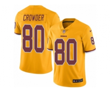 Men Nike Washington Redskins #80 Jamison Crowder Limited Gold Rush Vapor Untouchable NFL Jersey