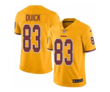 Men Nike Washington Redskins #83 Brian Quick Limited Gold Rush Vapor Untouchable NFL Jersey