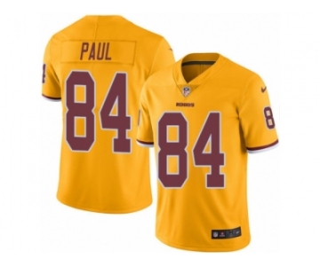 Men Nike Washington Redskins #84 Niles Paul Limited Gold Rush Vapor Untouchable NFL Jersey