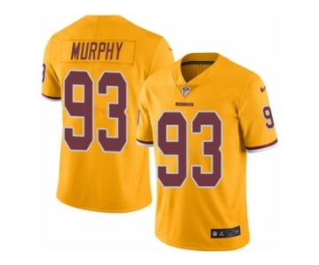 Men Nike Washington Redskins #93 Trent Murphy Limited Gold Rush Vapor Untouchable NFL Jersey