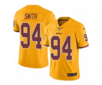 Men Nike Washington Redskins #94 Preston Smith Limited Gold Rush Vapor Untouchable NFL Jersey