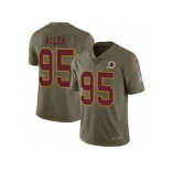 Men Nike Washington Redskins #95 Jonathan Allen Limited Olive 2017 Salute to Service NFL Jersey