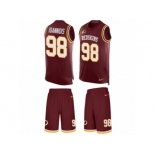 Men Nike Washington Redskins #98 Matthew Ioannidis Limited Burgundy Red Tank Top Suit NFL Jersey