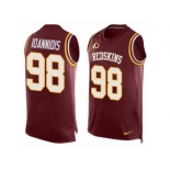 Men Nike Washington Redskins #98 Matthew Ioannidis Limited Red Player Name & Number Tank Top NFL Jersey