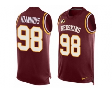 Men Nike Washington Redskins #98 Matthew Ioannidis Limited Red Player Name & Number Tank Top NFL Jersey