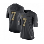 Men Washington Redskins #7 Dwayne Haskins Limited Black 2016 Salute to Service Football Jersey