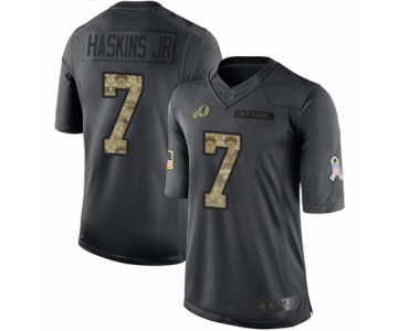 Men Washington Redskins #7 Dwayne Haskins Limited Black 2016 Salute to Service Football Jersey