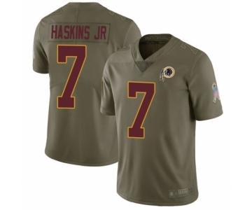 Men Washington Redskins #7 Dwayne Haskins Limited Olive 2017 Salute to Service Football Jersey