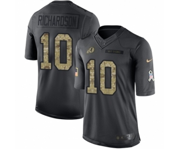 Men's Nike Washington Redskins #10 Paul Richardson Limited Black 2016 Salute to Service NFL Jersey