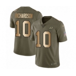 Men's Nike Washington Redskins #10 Paul Richardson Limited Olive Gold 2017 Salute to Service NFL Jersey