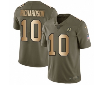 Men's Nike Washington Redskins #10 Paul Richardson Limited Olive Gold 2017 Salute to Service NFL Jersey