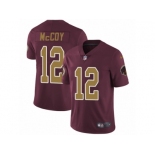 Men's Nike Washington Redskins #12 Colt McCoy Vapor Untouchable Limited Burgundy Red Gold Number Alternate 80TH Anniversary NFL Jersey