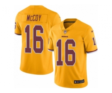 Men's Nike Washington Redskins #16 Colt McCoy Limited Gold Rush NFL Jersey