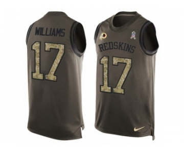 Men's Nike Washington Redskins #17 Doug Williams Limited Green Salute to Service Tank Top NFL Jersey