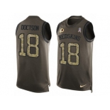 Men's Nike Washington Redskins #18 Josh Doctson Limited Green Salute to Service Tank Top NFL Jersey