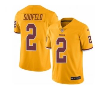 Men's Nike Washington Redskins #2 Nate Sudfeld Limited Gold Rush NFL Jersey