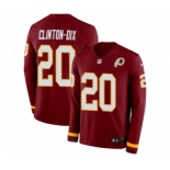 Men's Nike Washington Redskins #20 Ha Clinton-Dix Limited Burgundy Therma Long Sleeve NFL Jersey