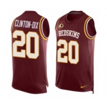 Men's Nike Washington Redskins #20 Ha Clinton-Dix Limited Red Player Name & Number Tank Top NFL Jersey